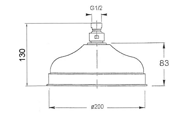 ANTEA deszczownia nikiel szczotkowany 200mm