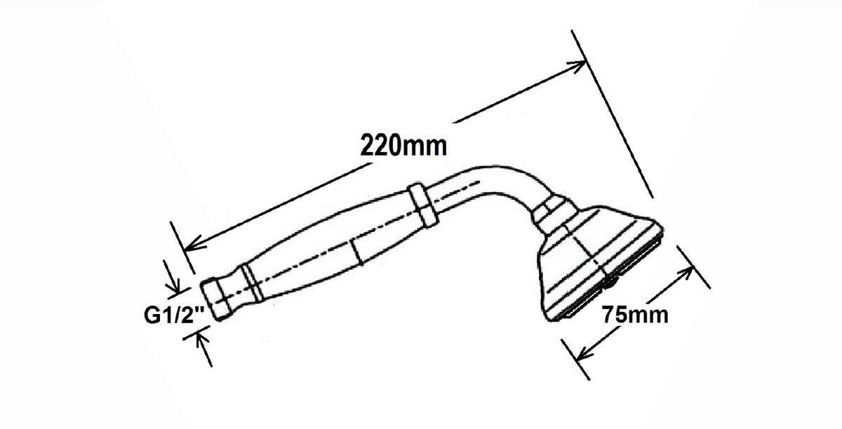 EPOCA rączka prysznicowa 180mm nikiel szczotkowany