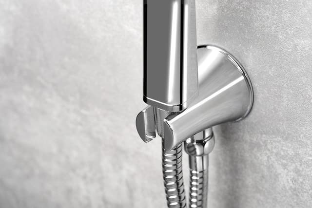 DREAMART Przyłącze kątowe z uchwytem prysznica, chrom