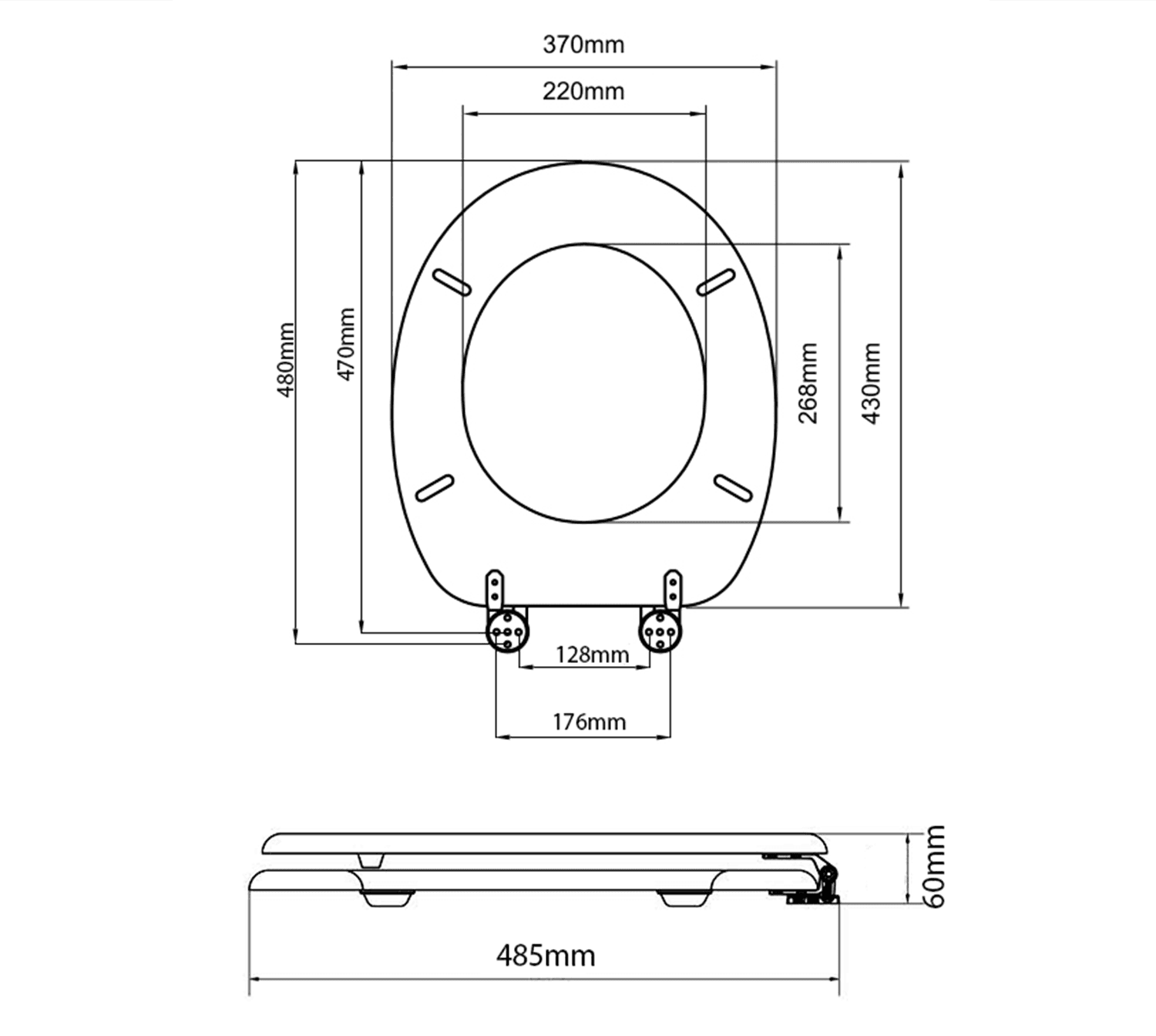 AQUALINE deska WC HDF dąb