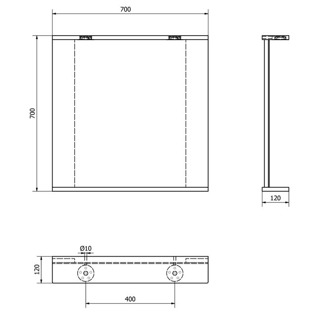 KORIN LED lustro 70x70cm z oświetleniem neutralnym