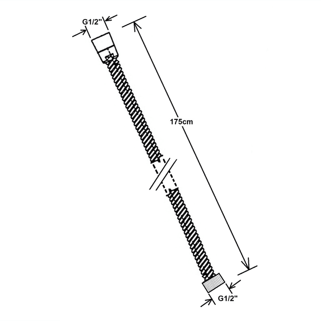 POWERFLEX wąż prysznicowy 175 cm, brązowy