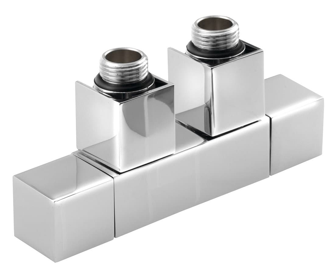 CUBE TWIN zestaw przyłączeniowy chrom 50mm