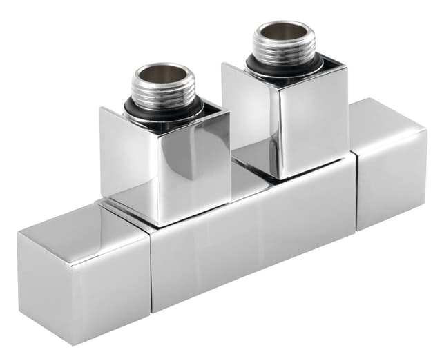 CUBE TWIN zestaw przyłączeniowy chrom 50mm