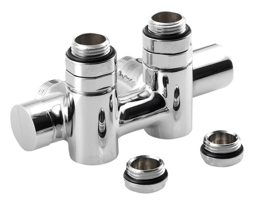 TWIN COMBI zestaw przyłączeniowy do grzejników 50mm, chrom