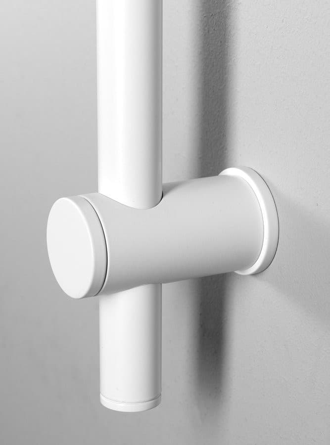 Drążek prysznicowy przesuwny uchwyt 700 mm biały mat