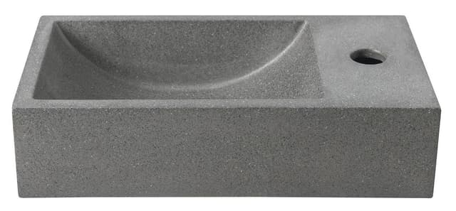 CREST R umywalka betonowa z korkiem 40x22 cm