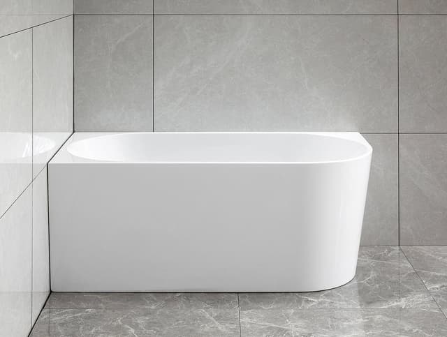 Wanna narożna przyścienna Tibera L 150x75, akryl Akripol