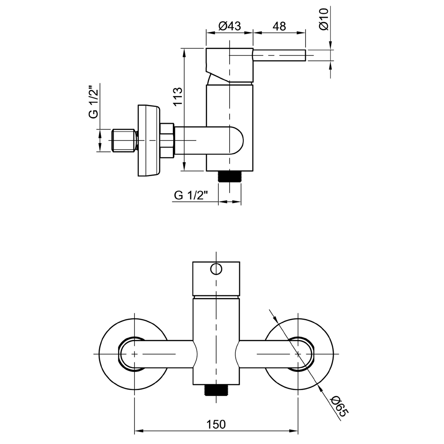 MINIMAL bateria prysznicowa stal nierdzewna (803)