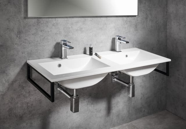 YUKON umywalka kompozytowa 120x45cm z lanym marmurem