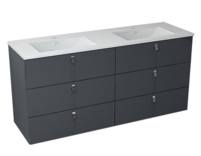 MITRA szafka pod umywalkę z umywalką, 3 szuflady, 150 cm