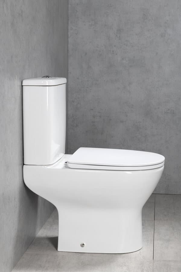 DARIO RIMLESS kompakt WC, odpływ poziomy/pionowy