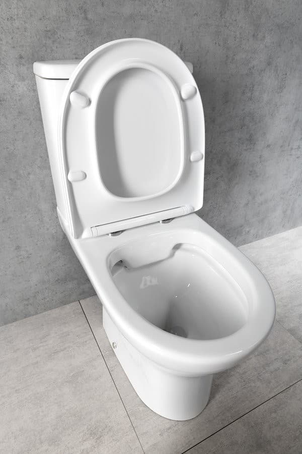 DARIO RIMLESS kompakt WC, odpływ poziomy/pionowy