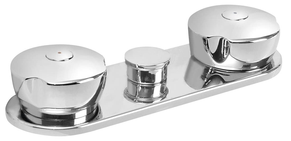 Bateria z przełącznikiem chrom 18x6 cm