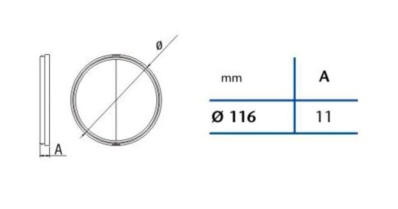 Zawór zwrotny 120mm do wentylatora - średnica 12 cm