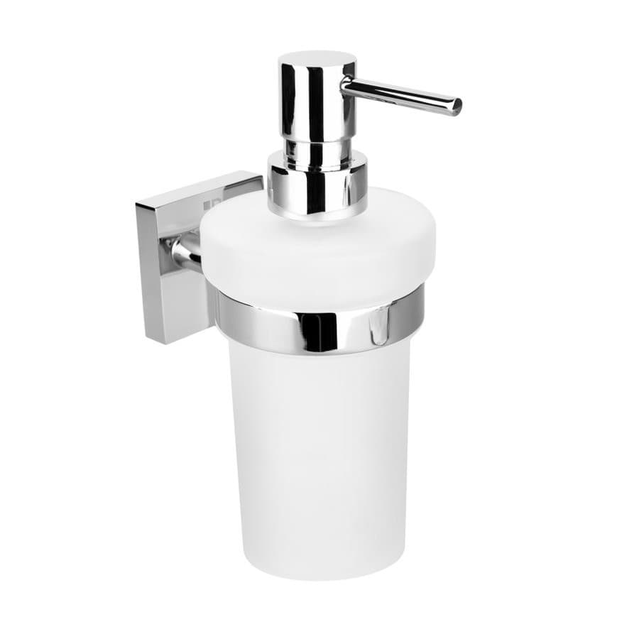 X-SQUARE dozownik mydła 230ml, szkło mleczne, chrom