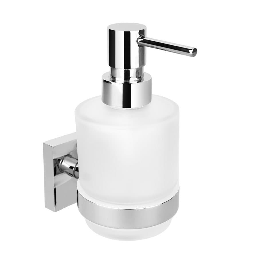 X-SQUARE dozownik mydła 200ml, kwadratowy szkło mleczne