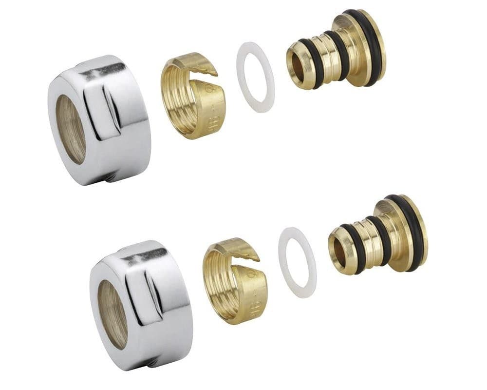 ECO złączka do Alupex 16mm nikiel, zestaw 2 szt