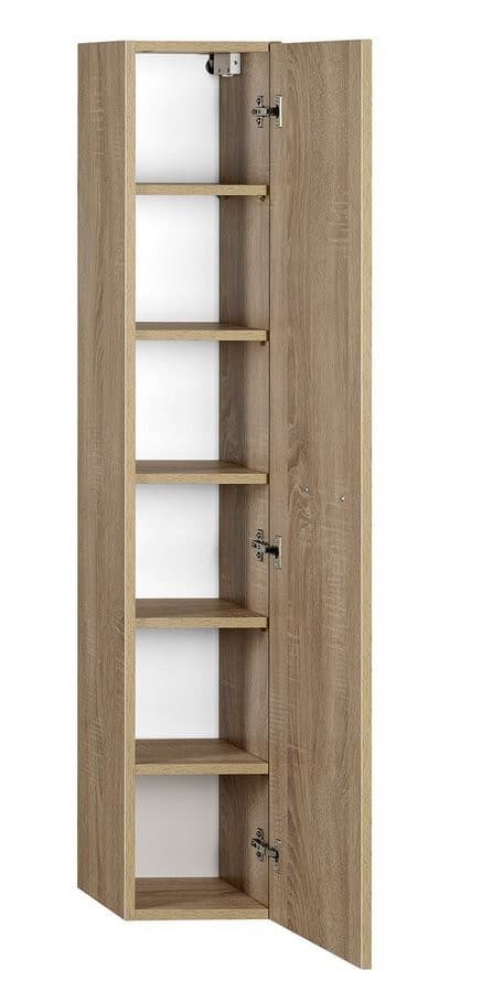 ZOJA/KERAMIA FRESH wysoka szafka łazienkowa dąb platyn 25x140cm