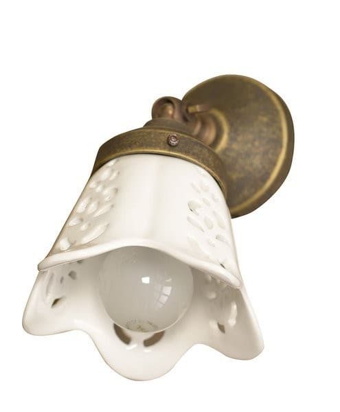 Kinkiet SORENTO E14 40W, ceramiczny klosz brązowy