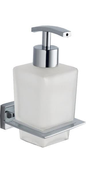APOLLO dozownik mydła 200ml ze szkła mlecznego (chrom)