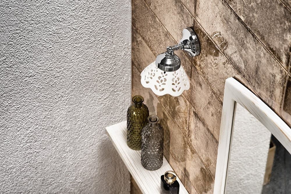 TRAPANI kinkiet ceramiczny E14 40W, chrom