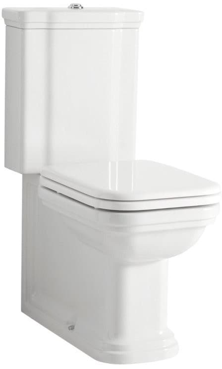 WALDORF kompakt WC, odpływ poziomy/pionowy, biały-chrom