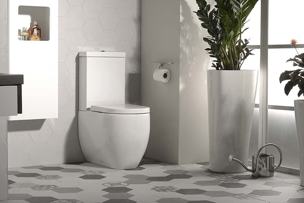 FLO kompakt WC, odpływ poziomy/pionowy, biały