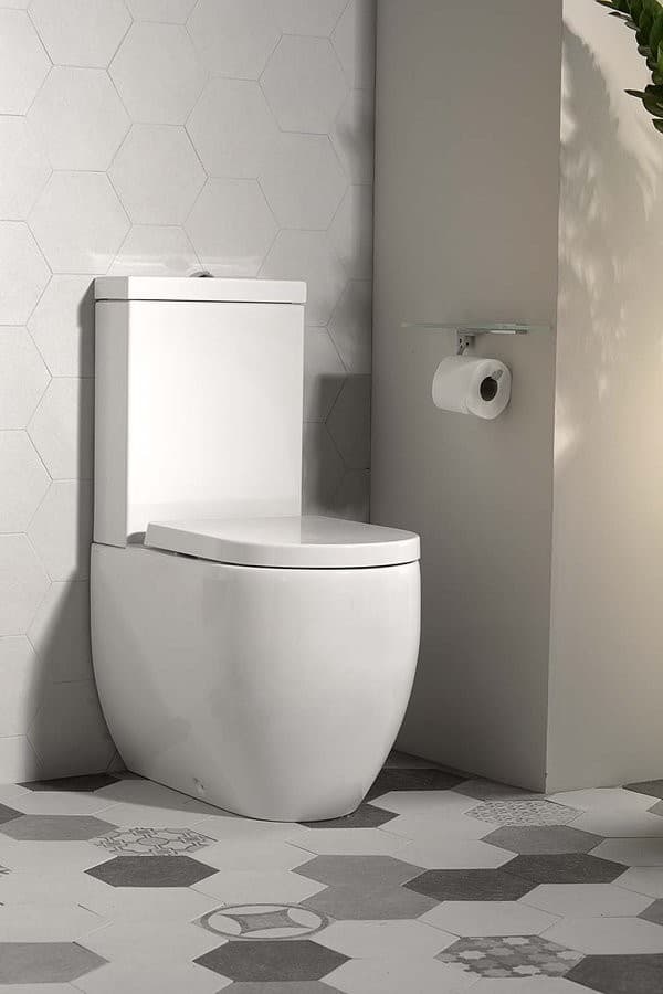 FLO kompakt WC, odpływ poziomy/pionowy, biały
