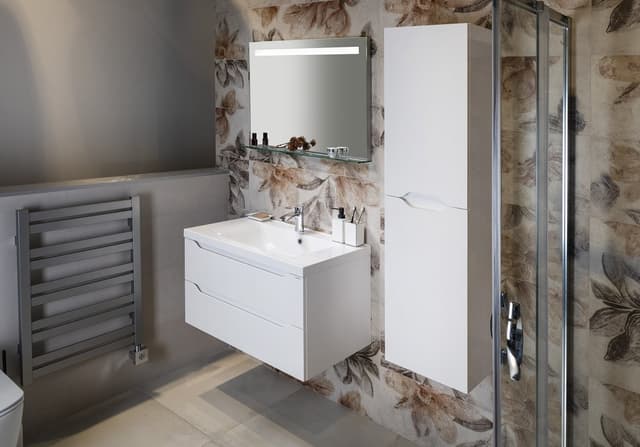 Lustro BRETO LED z półką 800x608 mm