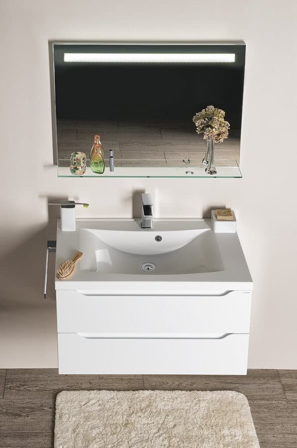 Lustro BRETO LED z półką 800x608 mm