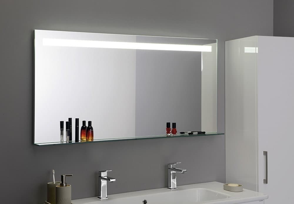 Lustro BRETO z oświetleniem LED i półką 1200x608 mm