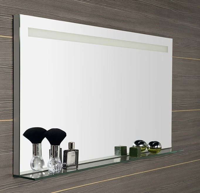 Lustro BRETO z oświetleniem LED i półką 1200x608 mm