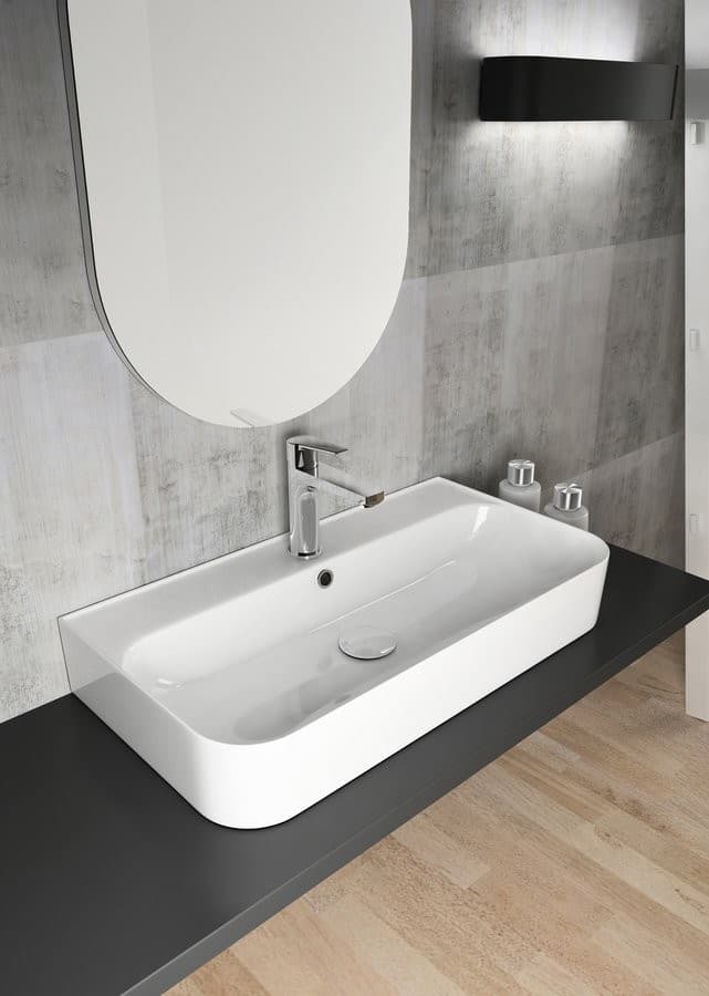 SISTEMA U umywalka ceramiczna 70x38 cm, biała