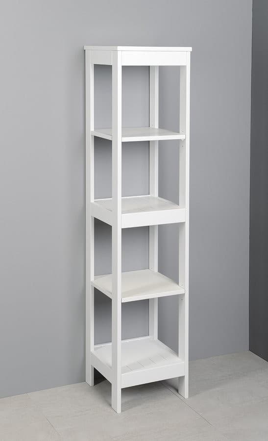 ETIDE wysoki regał łazienkowy 36x152x36 cm, biały mat