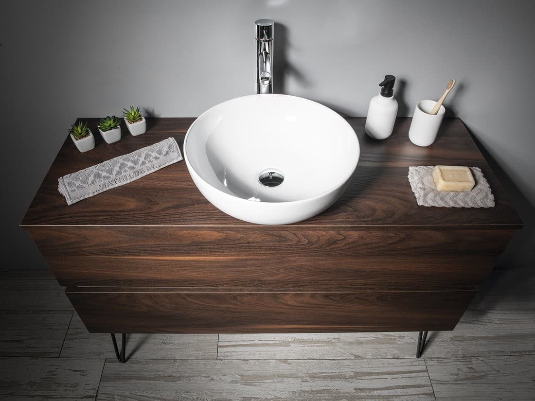 RONDANE umywalka nablatowa ceramiczna Ø 41 cm