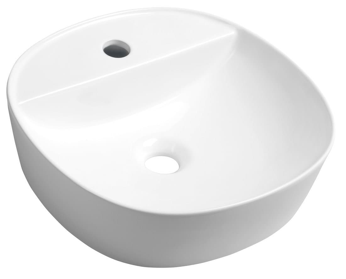 LUGANO umywalka ceramiczna nablatowa 40 cm biała