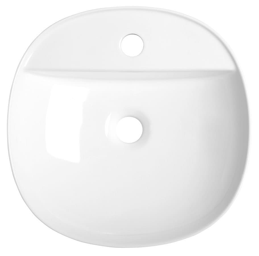 LUGANO umywalka ceramiczna nablatowa 40 cm biała