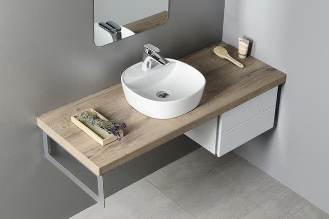 LUGANO umywalka ceramiczna nablatowa 40 cm biała
