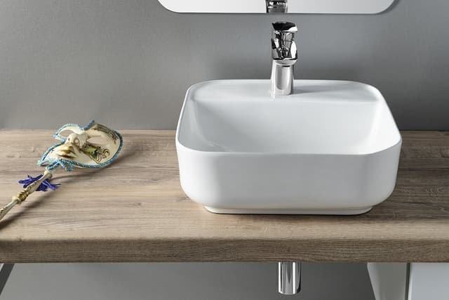 MOLVENO umywalka ceramiczna nablatowa 39,5x39,5 cm