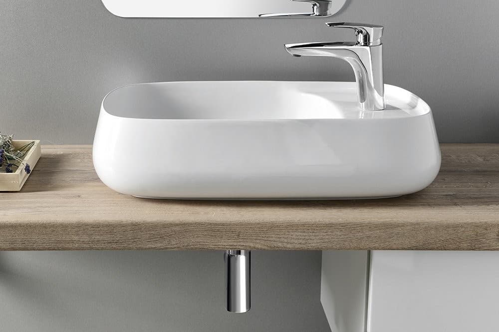 AVENTIN ceramiczna umywalka na blat 60x40cm biały