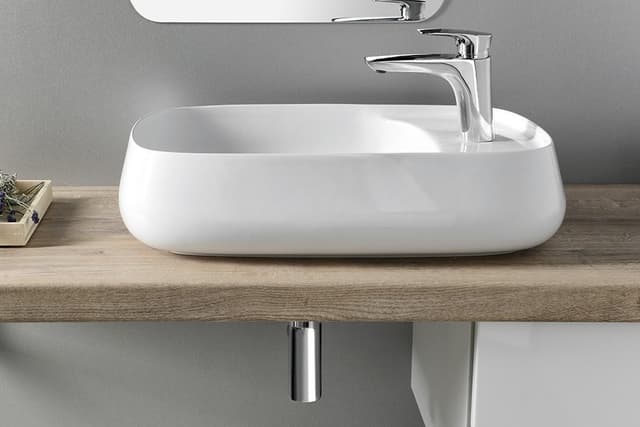 AVENTIN ceramiczna umywalka na blat 60x40cm biały