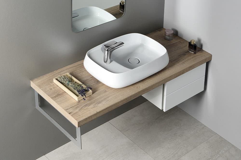 AVENTIN ceramiczna umywalka na blat 60x40cm biały