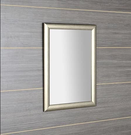 VALERIA lustro w drewnianej ramie 580x780 mm - platynowe