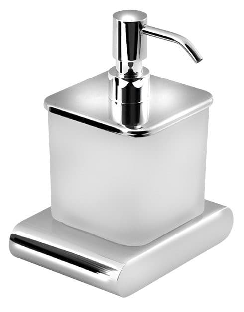 FLORI dozownik do mydła 300 ml, szklany, chromowany