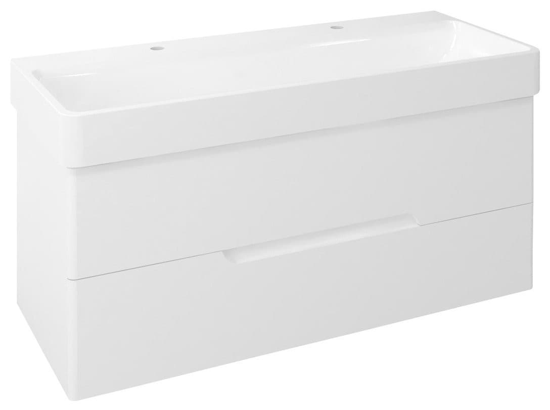 MEDIENA szafka umywalkowa 117x50,5x48,5cm, biały mat