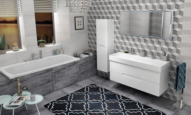 MEDIENA szafka umywalkowa 117x50,5x48,5cm, biały mat