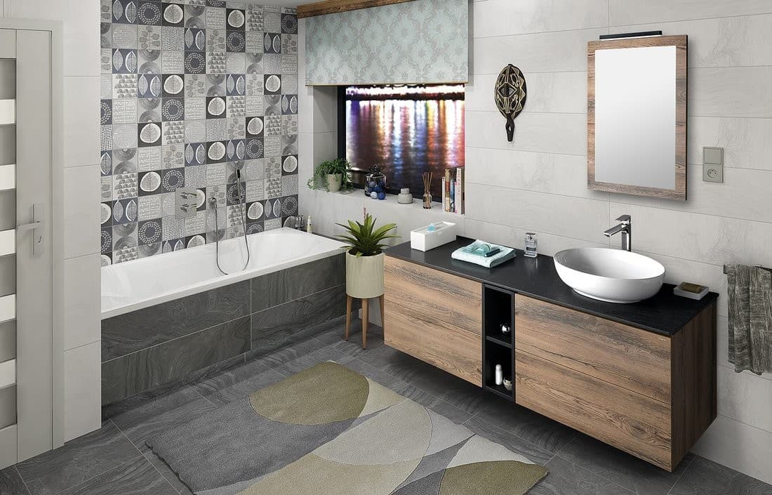 TREOS szafka z szufladami 110x53x50,5 cm czarny mat
