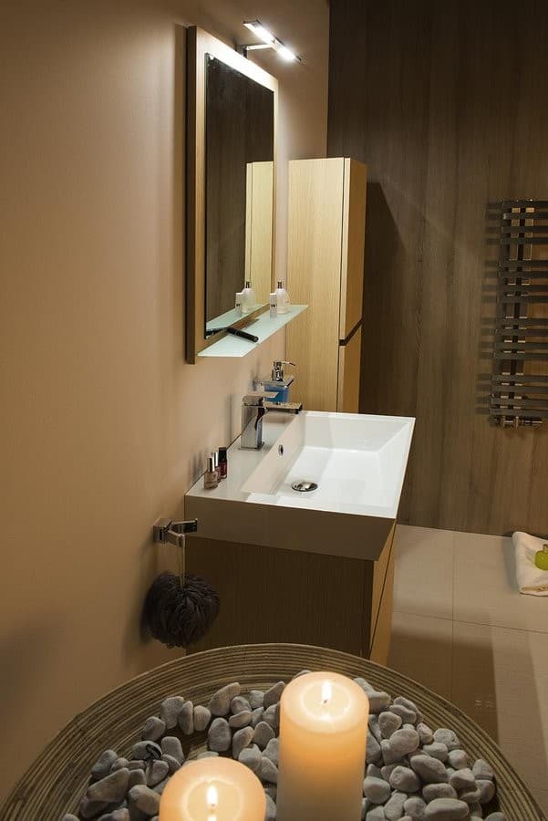 TREOS lustro w ramie 1100x500mm, czarny mat