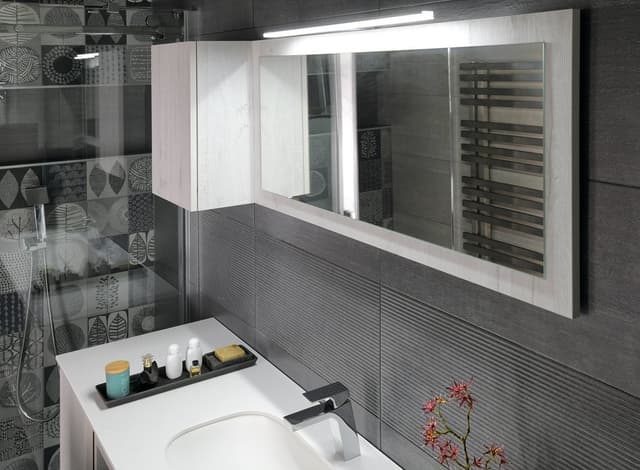 TREOS lustro w ramie 1100x500mm dąb Polar